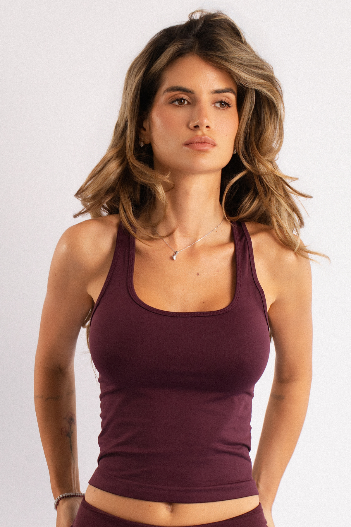 Racerback Tank Top Burgundy