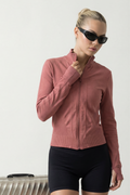 FREYA – Dusty Rose Seamless Zip Jacket