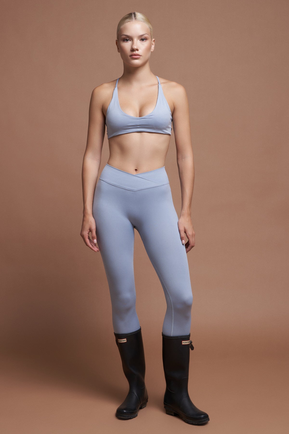 ROSA – Dusty Blue Seamless Sports Bra