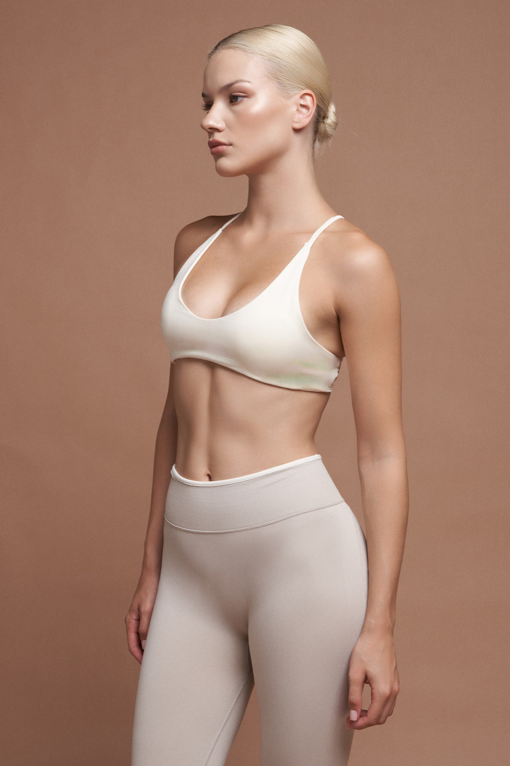 SIERRA – Gray Two-Tone Seamless Scrunch Shaping Leggings