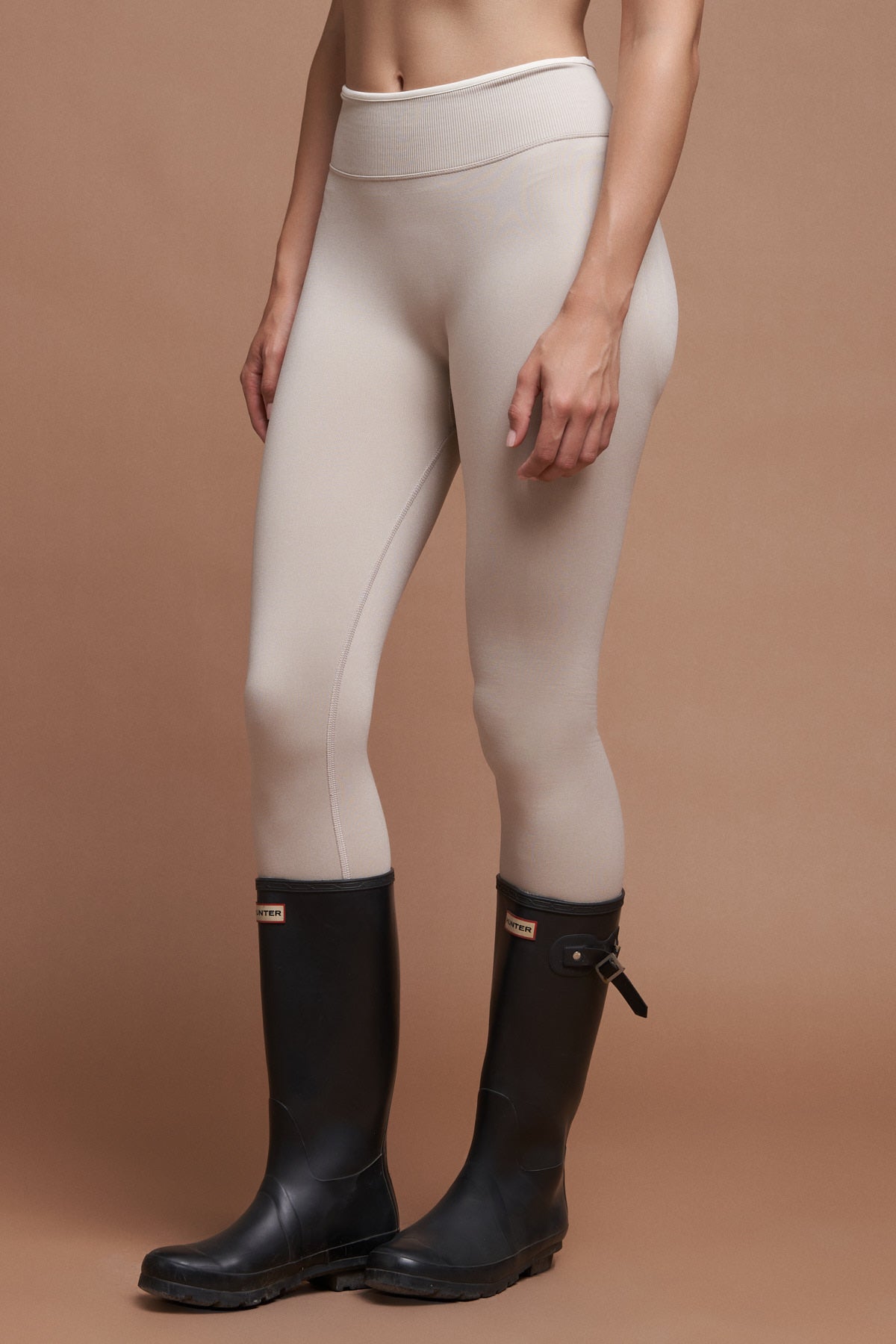 SIERRA – Gray Two-Tone Seamless Scrunch Shaping Leggings