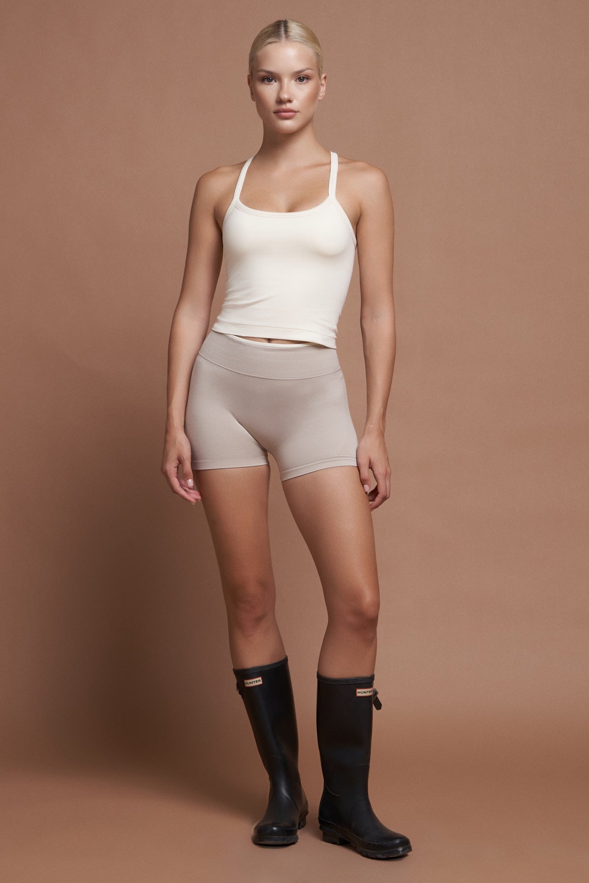 NOVA – Coconut White Seamless Double-Layer Tank Top