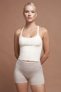 NOVA – Coconut White Seamless Double-Layer Tank Top