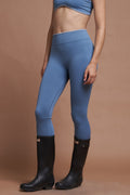 SIERRA – Blue Two-Tone Seamless Scrunch Shaping Leggings