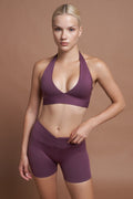 ALBA – Plum Rutched Seamless Shorts