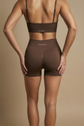 SOLIS – Brown Seamless Scrunch Sports Shorts
