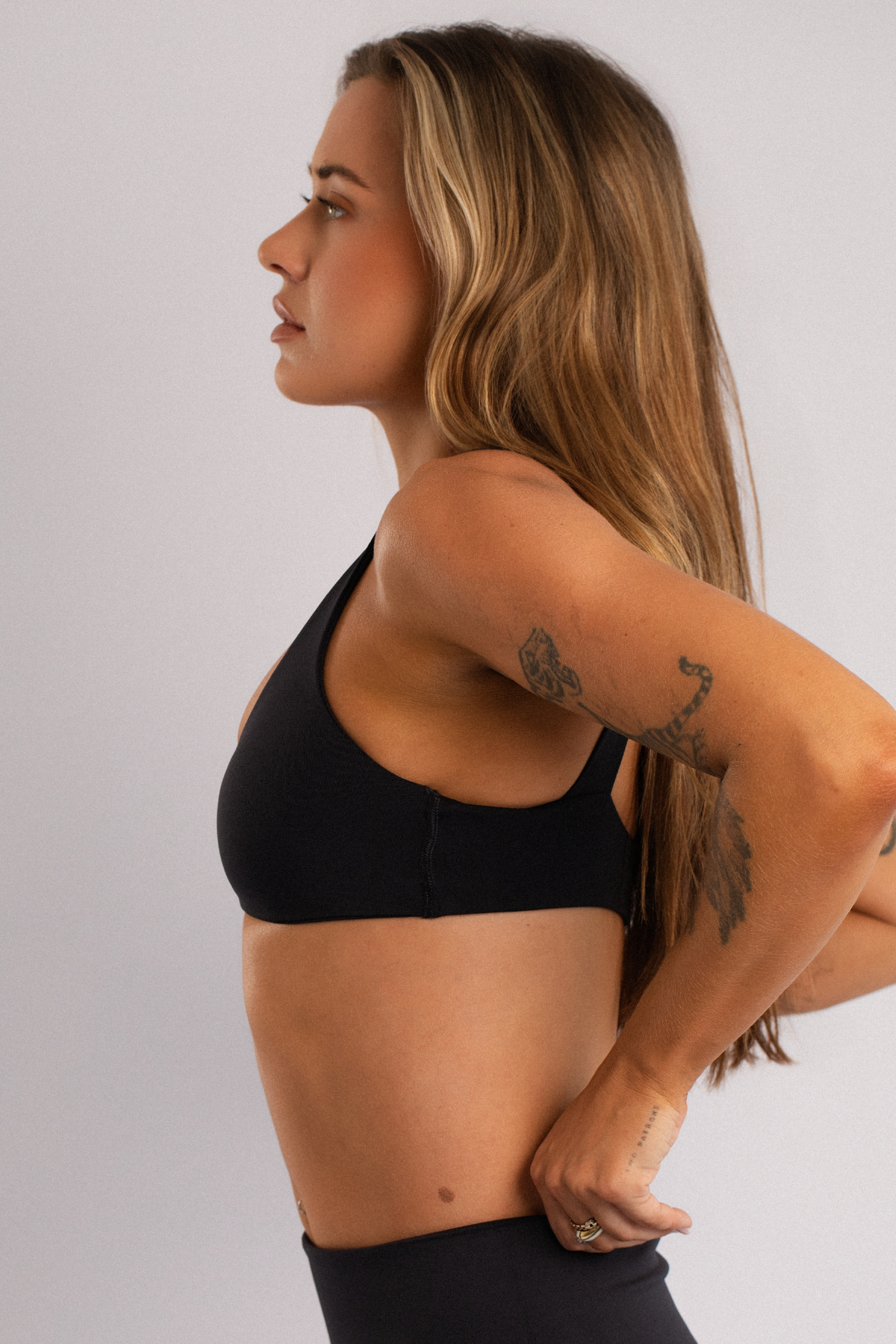 Seamless Scoop Sports Bra Black